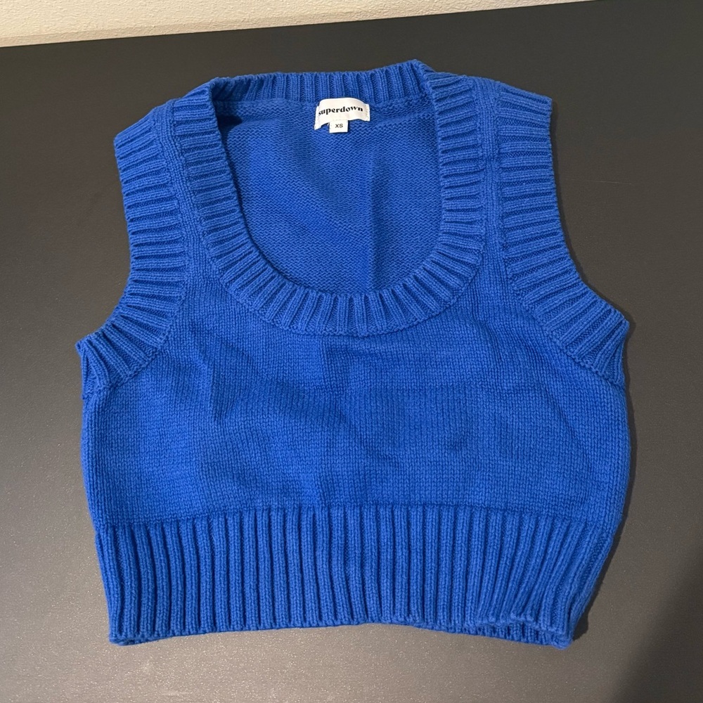 superdown Patricia Knit Top in Bright Blue - Picture 9 of 11